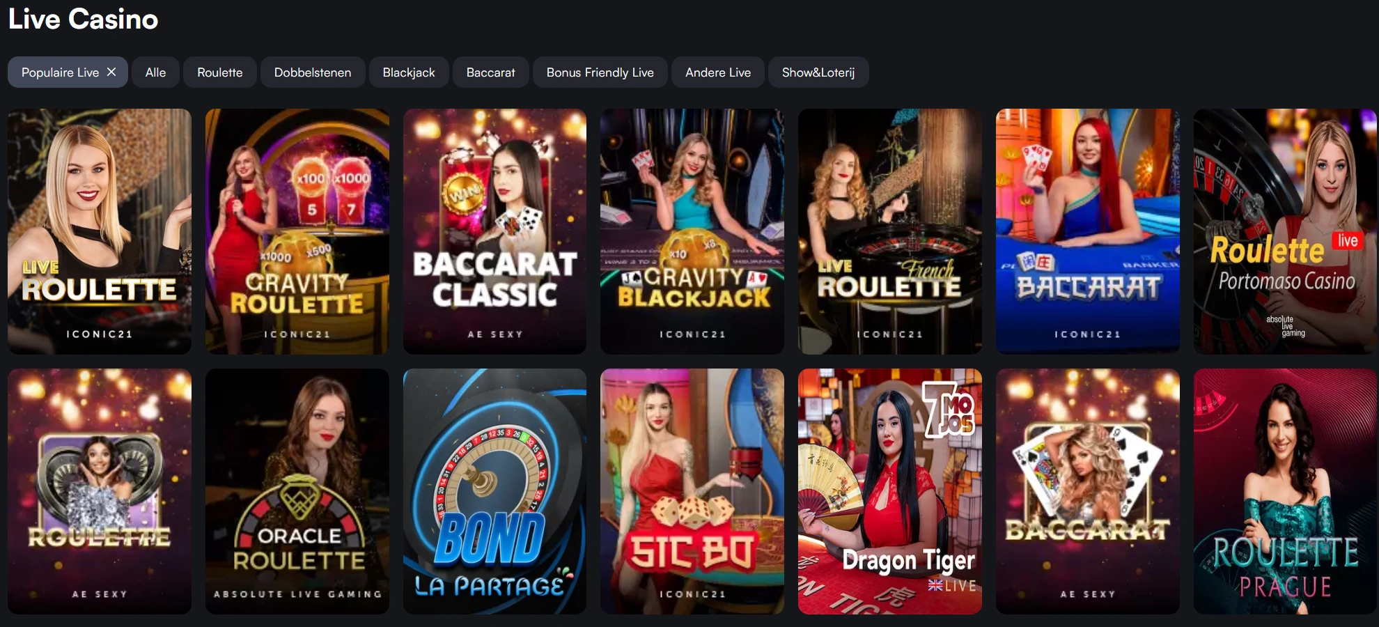 Live Casino en Live Dealers