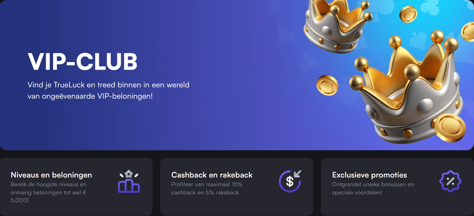 VIP Status bij TrueLuck